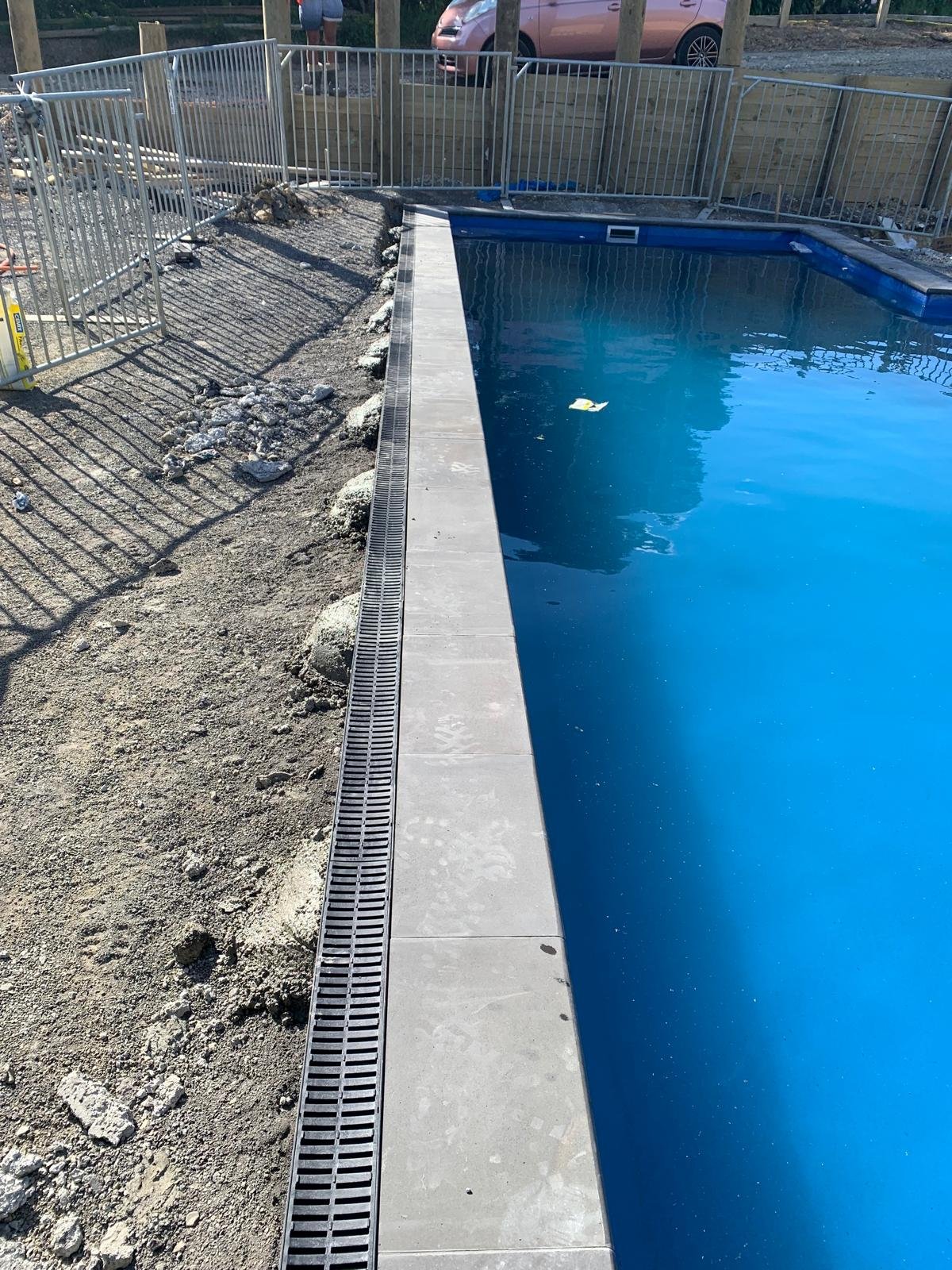 Laser-guided drainage project