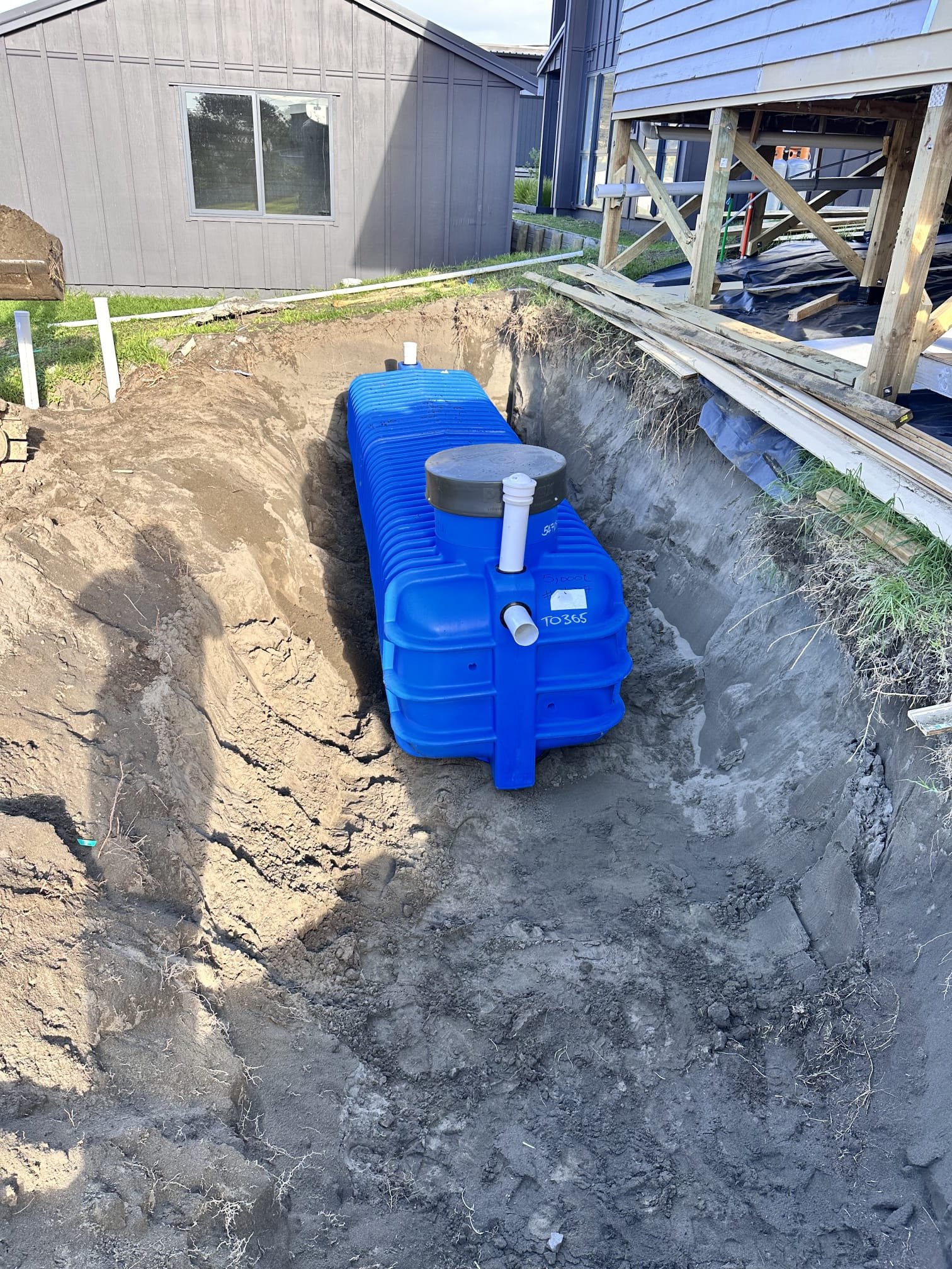 Inspection chamber construction for wastewater system